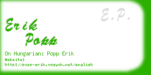 erik popp business card